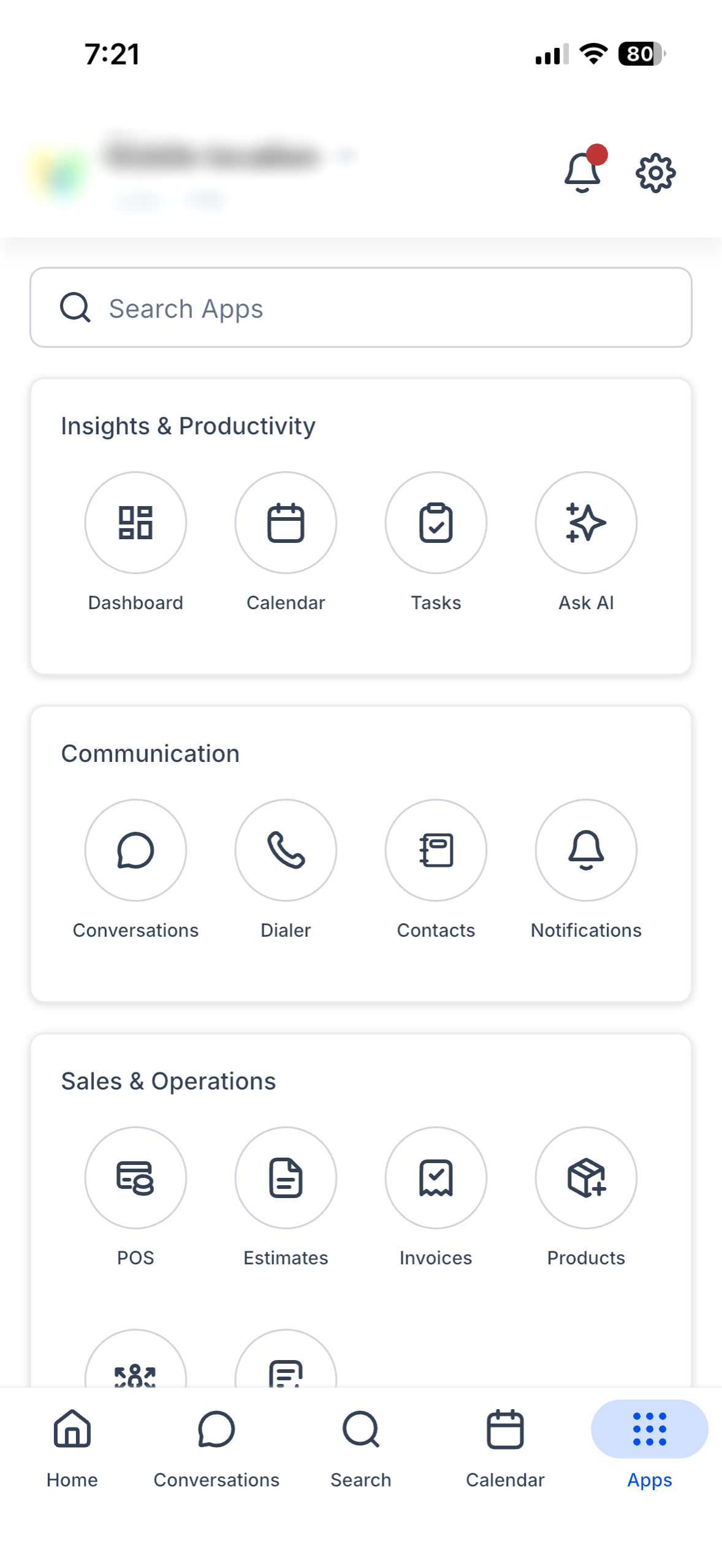All-in-one mobile opportunity detail view