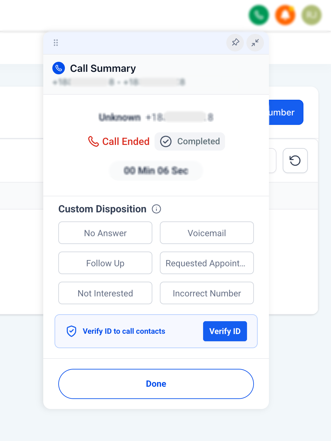 Dialer with outbound caller ID selection