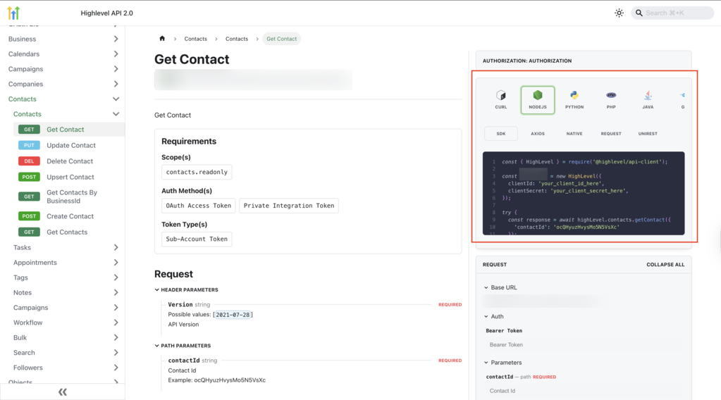 TypeScript JavaScript SDK API documentation and code samples